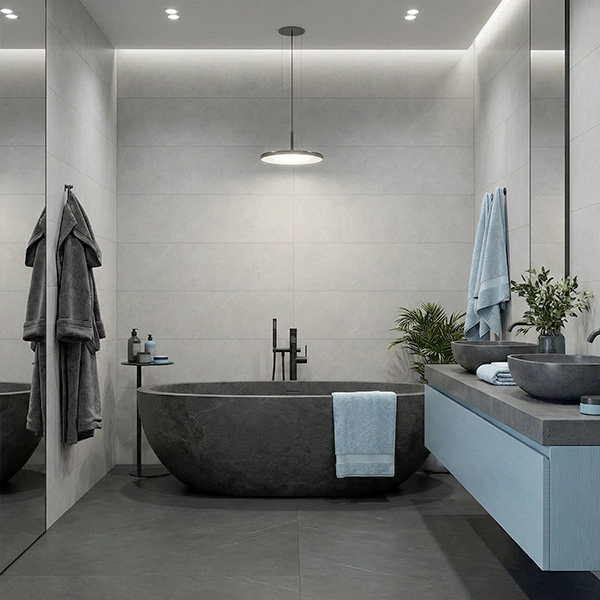 سرامیک سرام نگار طرح بلونیا طوسی روشن مات سایز 90*30