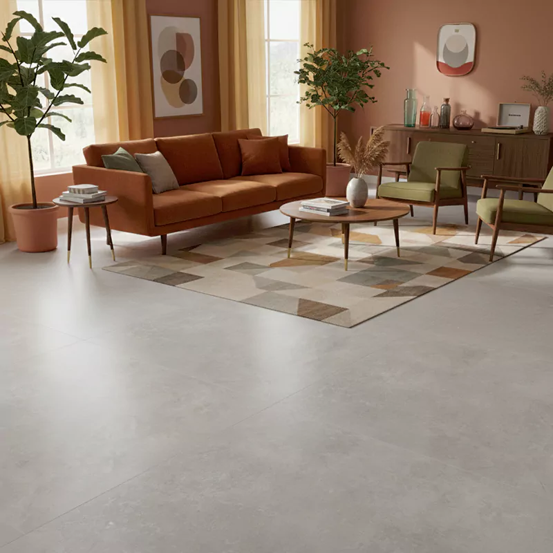 پرسلان صبا طرح سایمون طوسی تیره مات سایز 80*80