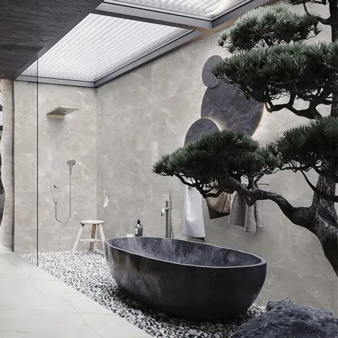 سرامیک ایفا سرام برند میلان طرح مرکوری طوسی روشن نانو پولیش سایز 120*60