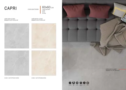 سرامیک الوند طرح کاپری بژ براق سایز 60*60