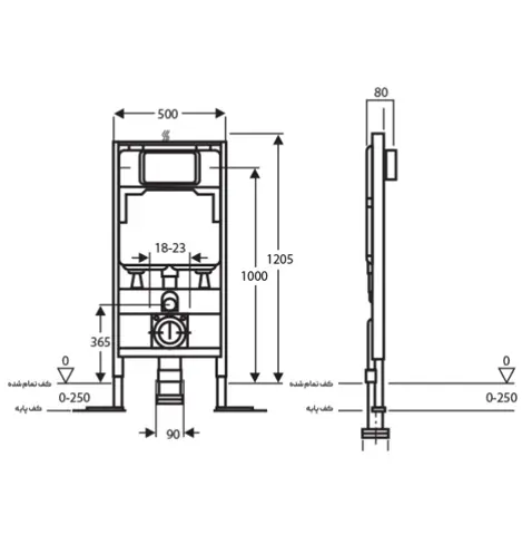 فلاش تانک وال هنگ KWC مدل آوا