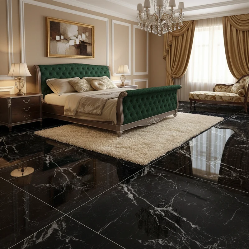 پرسلان تبریز برند کرگرس طرح مجستیک مشکی پولیش سایز 120*120