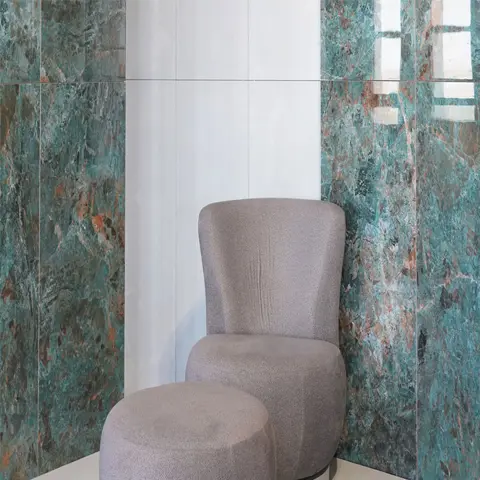 سرامیک ایفا سرام برند میلان طرح موریس سبز پولیش سایز 120*60