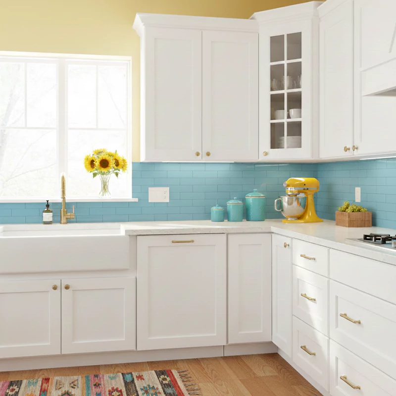 سرامیک ایفا سرام برند میلان طرح بریک مونوکالر فیروزه ای کد 84 کریستال پولیش سایز 30*8