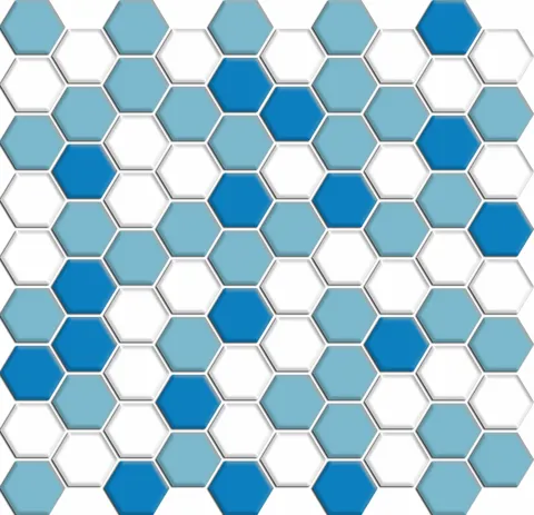 کاشی استخری سرام آرا برند آرژنا کد SG US 02 براق شش ضلعی