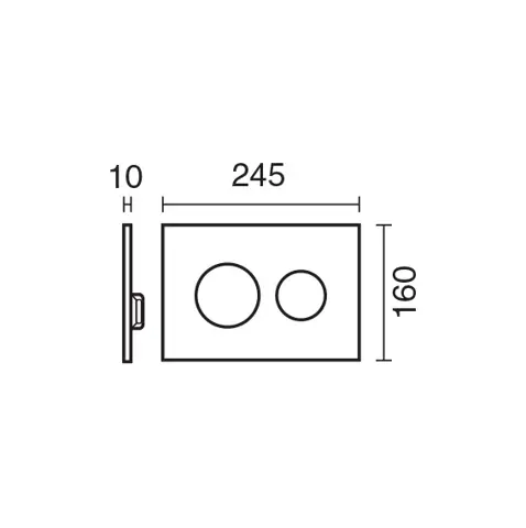 کلید فلاش تانک KWC مدل دایره ABS