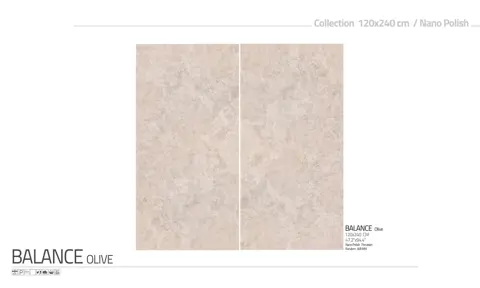 اسلب پرنیان طرح بالانس زیتونی نانو پولیش سایز 240*120