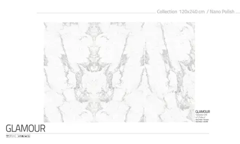 اسلب پرنیان طرح بوک مچ گلامور سفید نانو پولیش سایز 240*120
