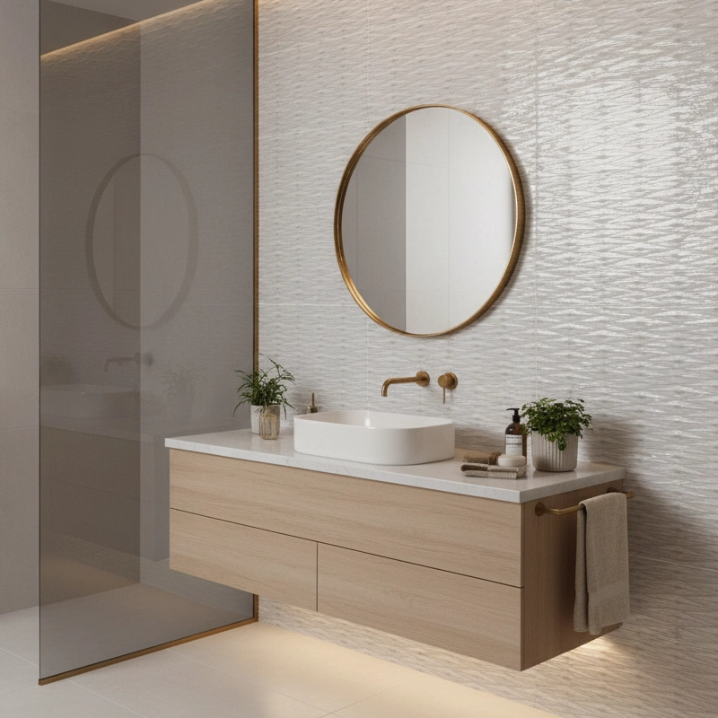 کاشی الوند لوکس طرح سانای طوسی دکور براق سایز 90*30