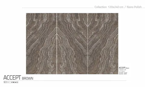 اسلب پرنیان طرح بوک مچ اکسپت قهوه ای نانو پولیش سایز 240*120