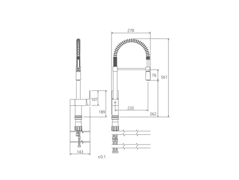 شیر آشپزخانه دومنظوره فنری شودر مدل آتلانتیک