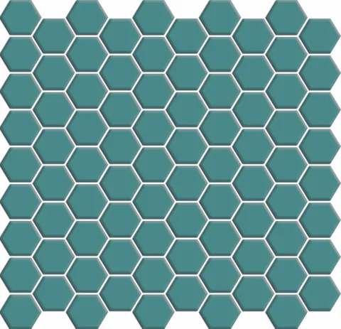 کاشی استخری سرام آرا برند آرژنا کد SG TL 03 آبی براق شش ضلعی