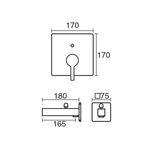 شیر حمام توکار KWC مدل آوا تیپ4 یونیورسال