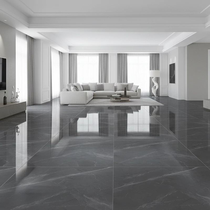 سرامیک ایفا سرام برند میلان طرح الکترا طوسی تیره پولیش سایز 100*100