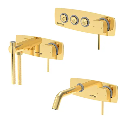 ست شیرآلات توکار بهفر مدل کامو سری براکت