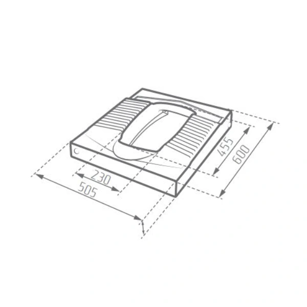 توالت زمینی مروارید مدل مگا 61 طبی ریم لس