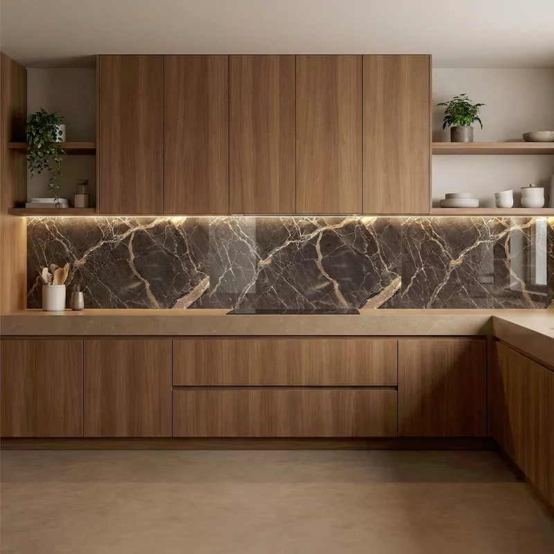 سرامیک ایفا سرام برند میلان طرح براندون قهوه ای پولیش سایز 120*60