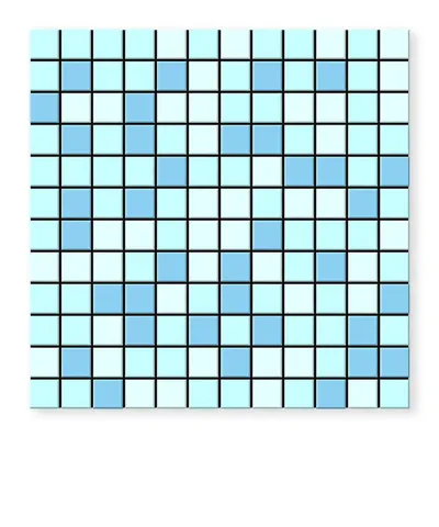 کاشی استخری البرز میکس آبی کد CG URC 14 براق سایز 2/5*2/5