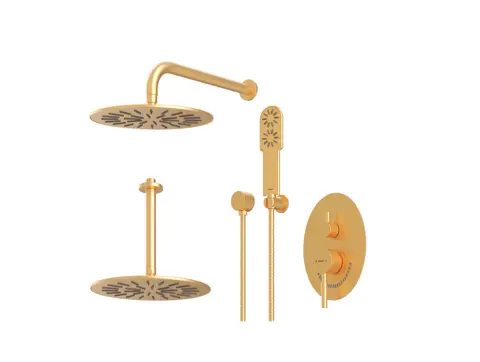شیر حمام توکار شودر مدل روگن تیپ 3 BRASS