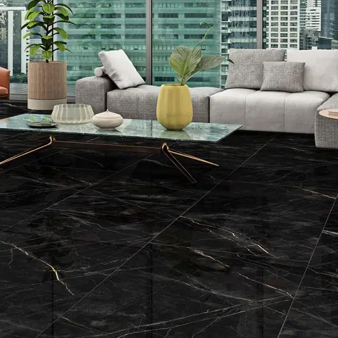 پرسلان ایفا سرام برند میلان طرح الویس مشکی پولیش سایز 160*80