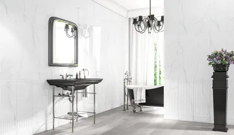 سرامیک سرام نگار طرح آتلانتیک طوسی دکور براق سایز 90*30