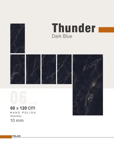 سرامیک ایفا سرام برند میلان طرح تاندر آبی تیره نانو پولیش سایز 120*60