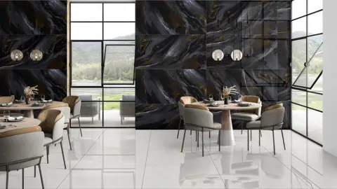 پرسلان ایفا سرام برند میلان طرح دلون مشکی نانو پولیش سایز 160*80