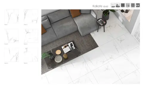 پرسلان صبا طرح کلکته طوسی مات سایز 80*80