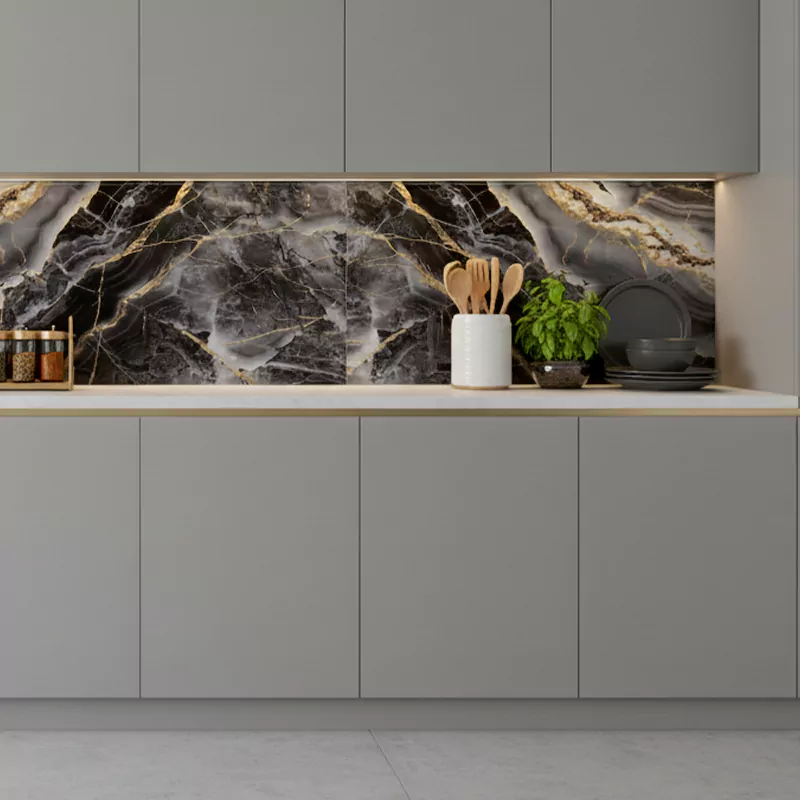 سرامیک ایفا سرام برند میلان طرح فور مچ باراکا مشکی نانو پولیش سایز 120*60