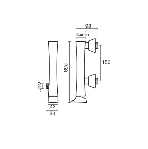 شیر توالت KWC مدل ورونا
