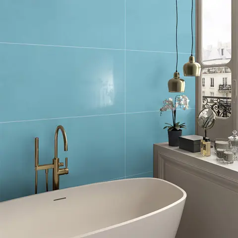 سرامیک ایفا سرام برند میلان طرح مونوکالر فیروزه ای کد 84 کریستال پولیش سایز 120*60