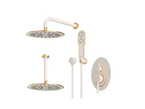 شیر حمام توکار شودر مدل روگن تیپ 3 BRASS