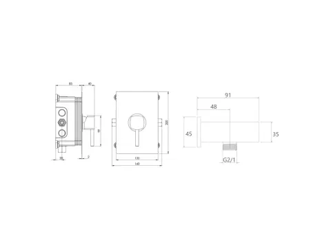 شیر توالت توکار شودر مدل رومر