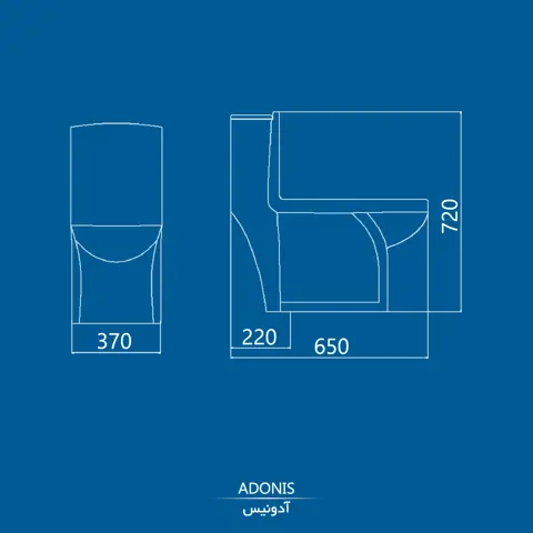 توالت فرنگی کرد مدل آدونیس
