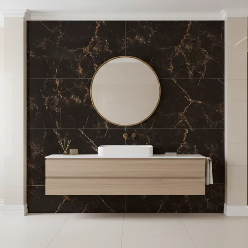 سرامیک ایفا سرام برند میلان طرح آنتینو مشکی پولیش سایز 120*60