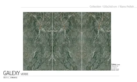 اسلب پرنیان طرح بوک مچ گلکسی سبز نانو پولیش سایز 240*120