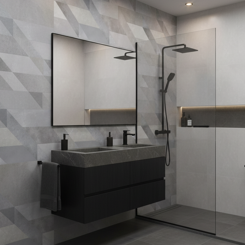 سرامیک سرام نگار طرح ژاسمین طوسی روشن مات سایز 90*30