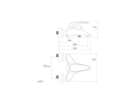 شیر حمام شودر مدل سنیور