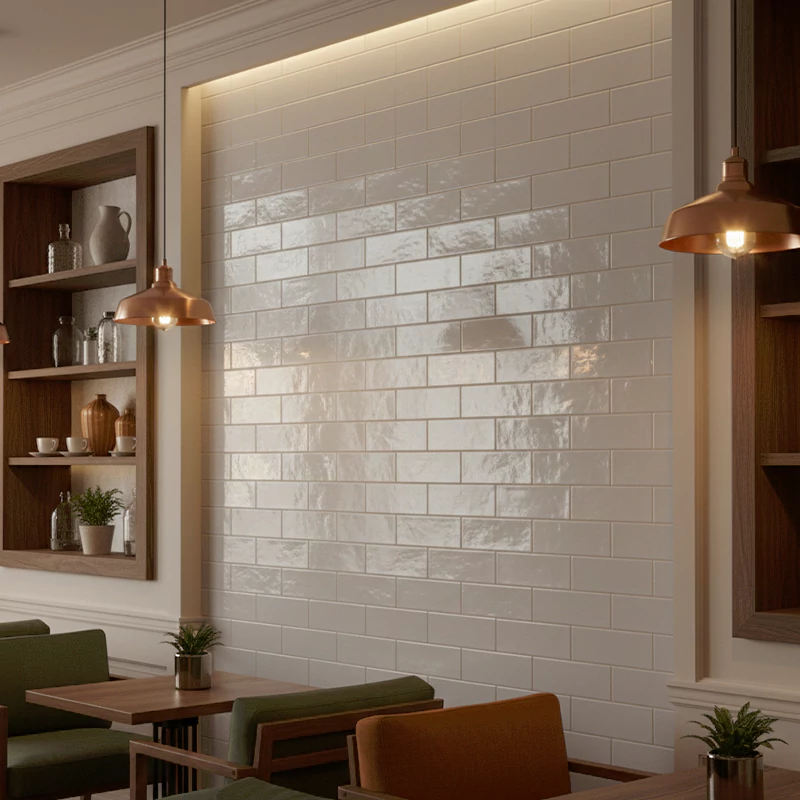 سرامیک ایفا سرام برند میلان طرح بریک مونوکالر طوسی روشن کد 73 کریستال پولیش سایز 30*8