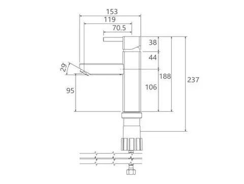 شیر روشویی شودر مدل یونیک