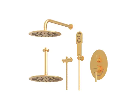 شیر حمام توکار شودر مدل روگن تیپ 4 BRASS