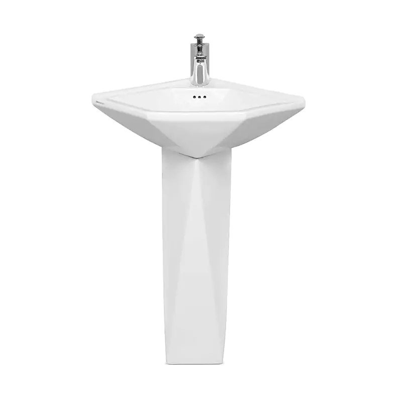 روشویی پایه دار پارس سرام مدل دیاموند گوشه