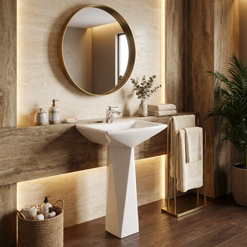 روشویی پایه دار پارس سرام مدل دیاموند 60