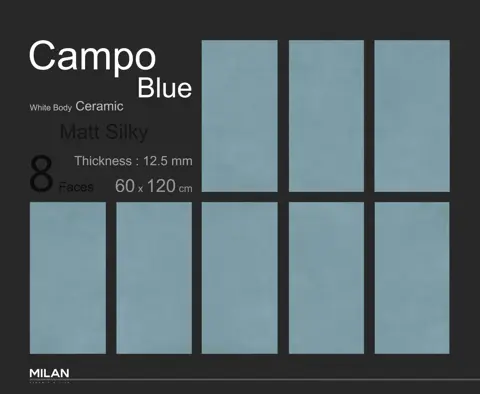 سرامیک ایفا سرام برند میلان طرح کمپو آبی مات سایز 120*60