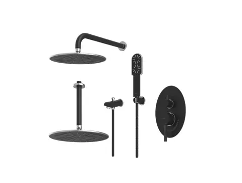 شیر حمام توکار شودر مدل روگن تیپ 4 BRASS