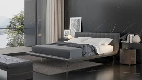 پرسلان مهسرام طرح پیترا مشکی مات کد 160210 سایز 160*80