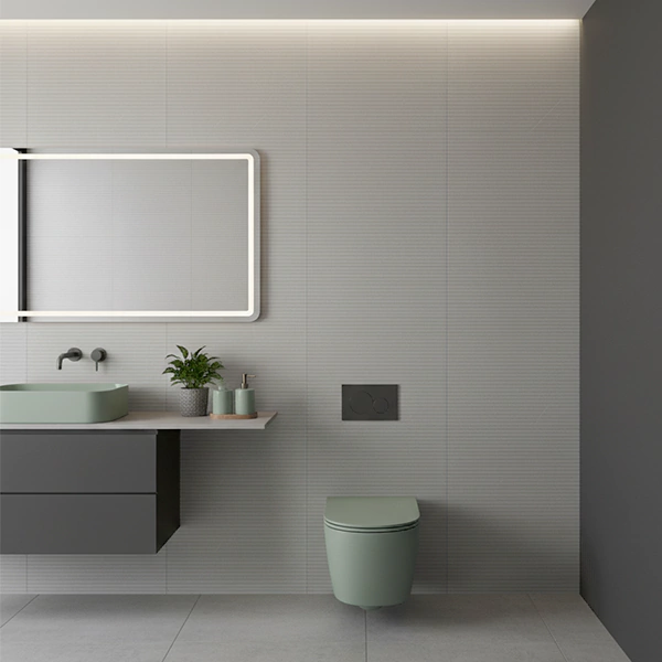 سرامیک سرام نگار طرح بلونیا طوسی دکور خطی مات سایز 90*30