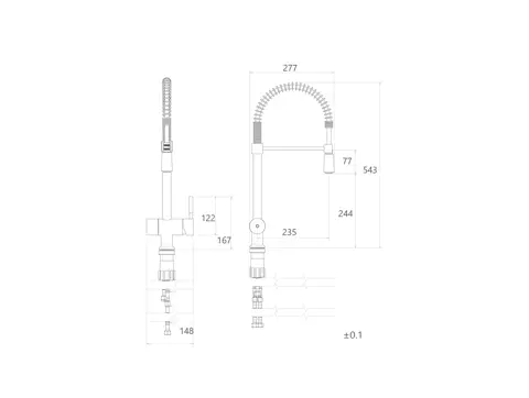 شیر آشپزخانه دومنظوره فنری شودر مدل آلستر