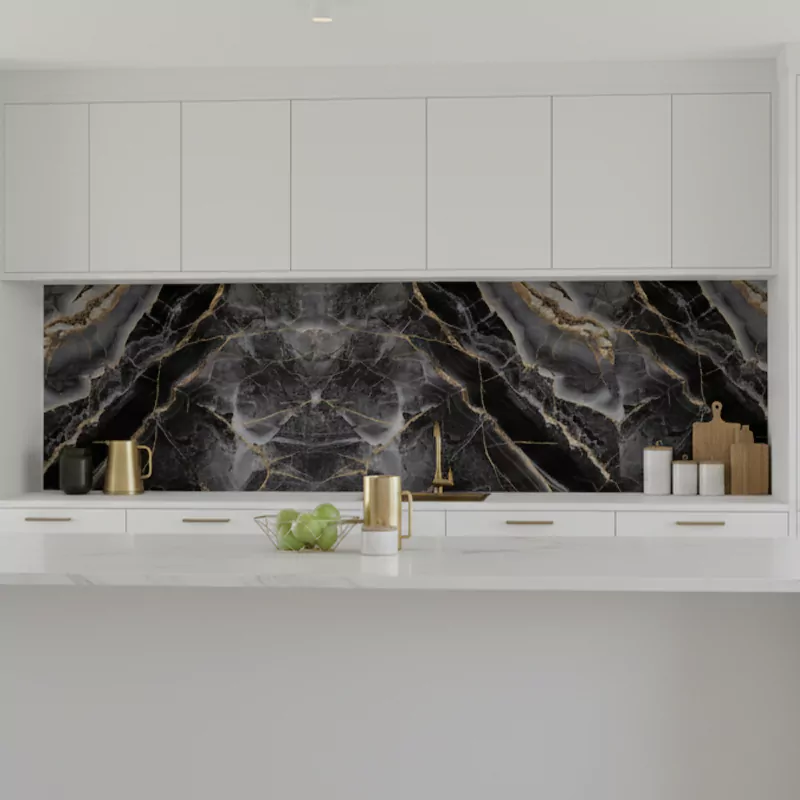 سرامیک ایفا سرام برند میلان طرح فور مچ باراکا مشکی نانو پولیش سایز 120*60