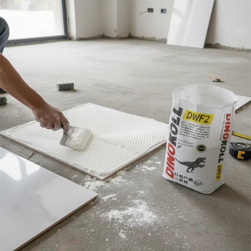 چسب کاشی و سرامیک پودری DWF2 دینوکل 25 کیلوگرم